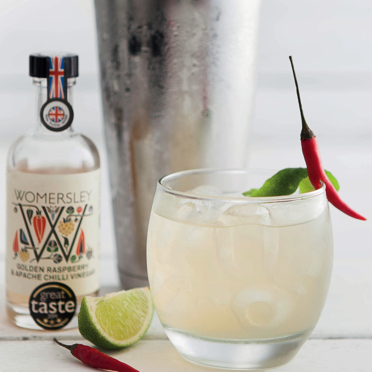 WOMERSLEY MARGARITA RECIPE WITH WOMERSLEY RASPBERRY & APACHE CHILLI VINEGAR