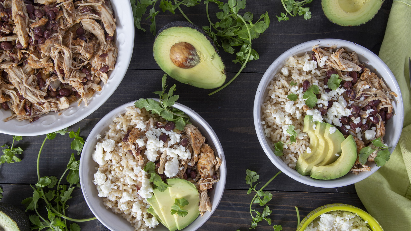 Slow Cooker Pollo Asada Rice Bowls