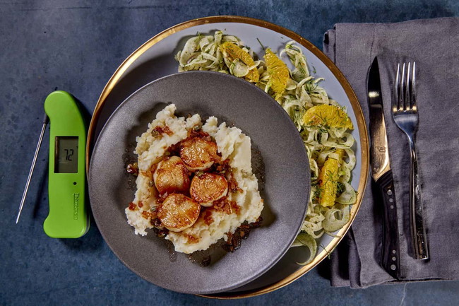 Image of Pan-Seared Scallops Recipe with Brown Butter Caper Sauce