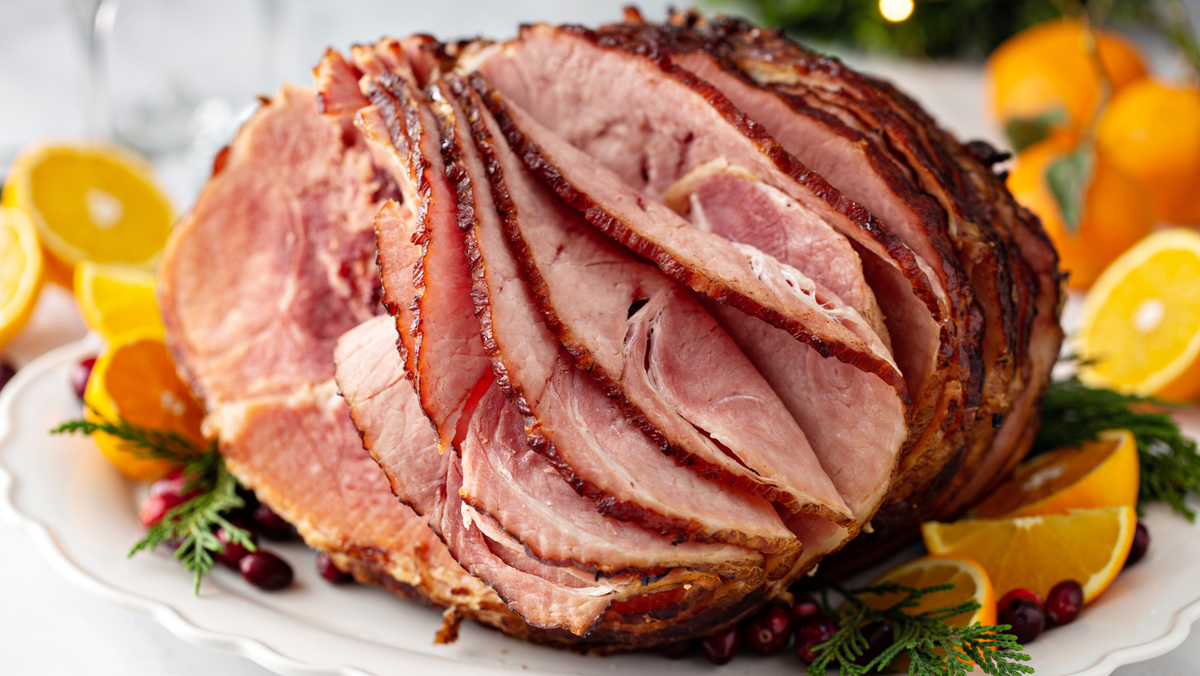 Baked Ham with Parsley Sauce