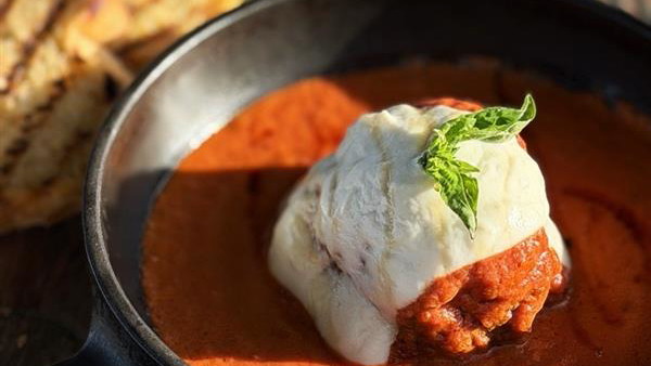 Ricotta Meatballs with Lemon Whipped Ricotta & Vodka Sauce