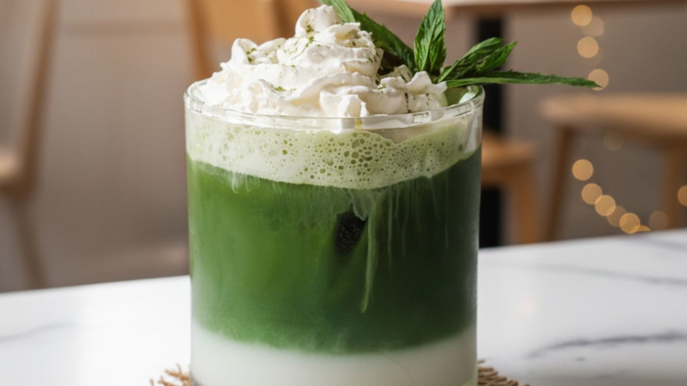 Image of Wabi Coffee Recipes: Mint Matcha Latte