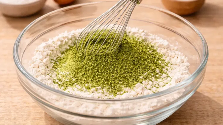 Image of In a large bowl, whisk together flour, sugar, baking powder,...