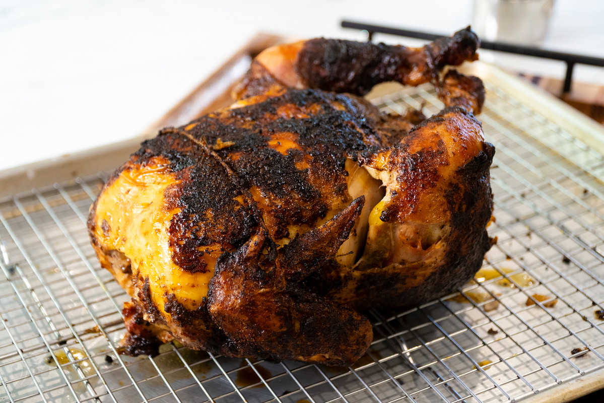 Ghost BBQ Rub Rotisserie Chicken - BGE