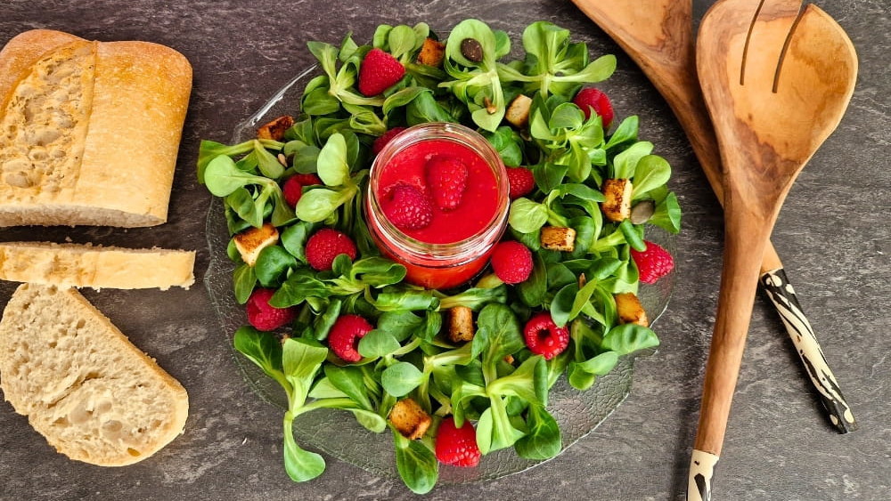Image of Dressing für Feldsalat: Fruchtiges Himbeerdressing 