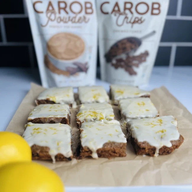 Image of CAROB LEMON SQUARES