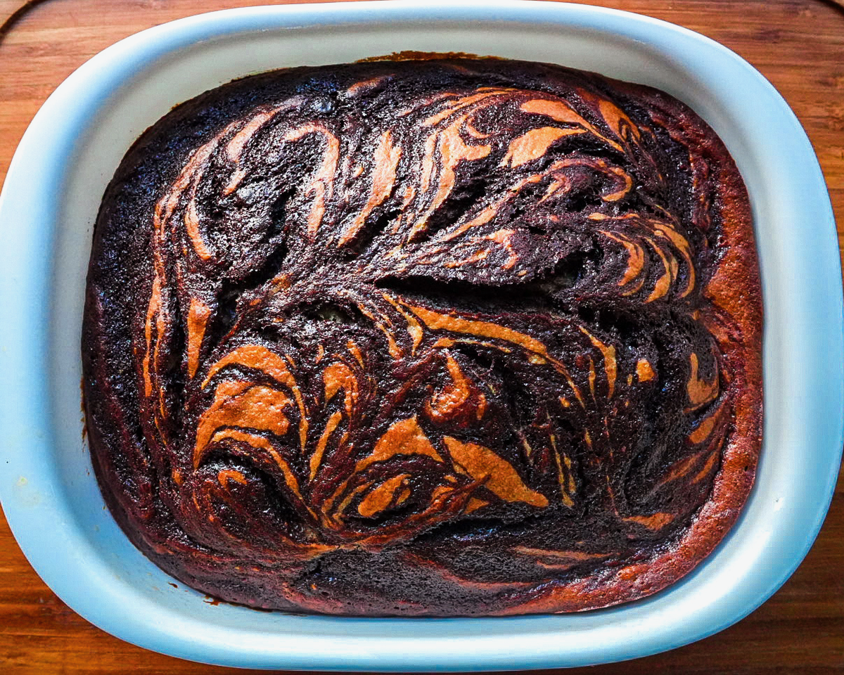 Gâteau aux bananes et son tourbillon de café