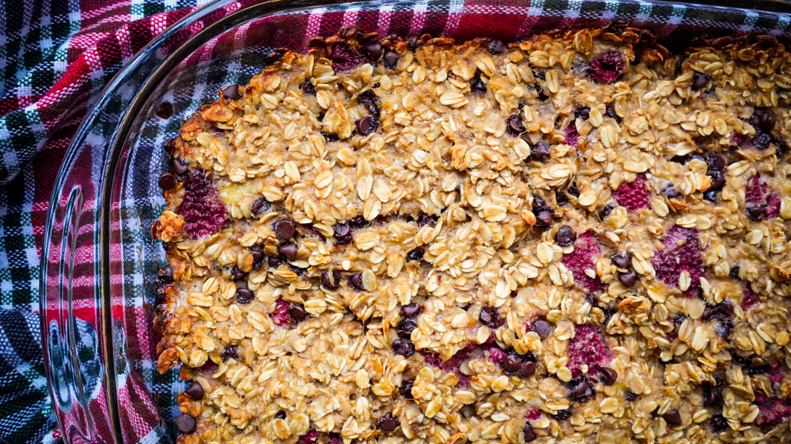 Gruau aux framboises et chocolat noir