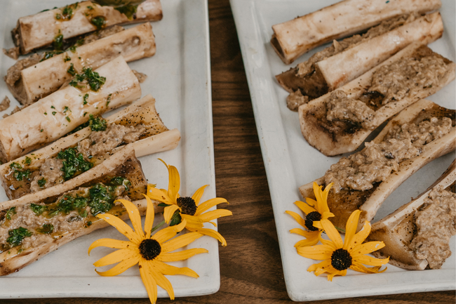 Roasted Canoe Cut Marrow Bones