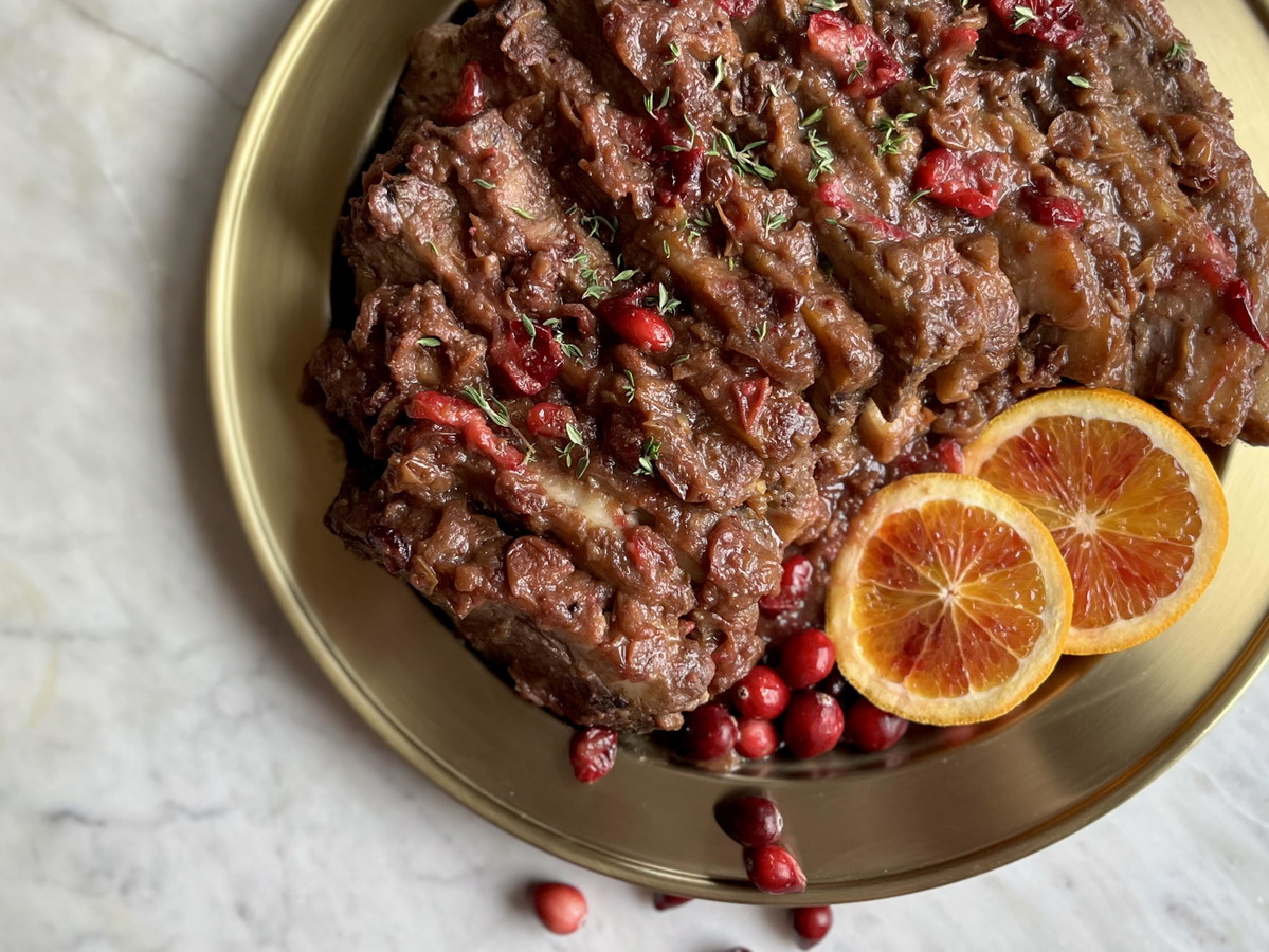 Cranberry Mustard Brisket