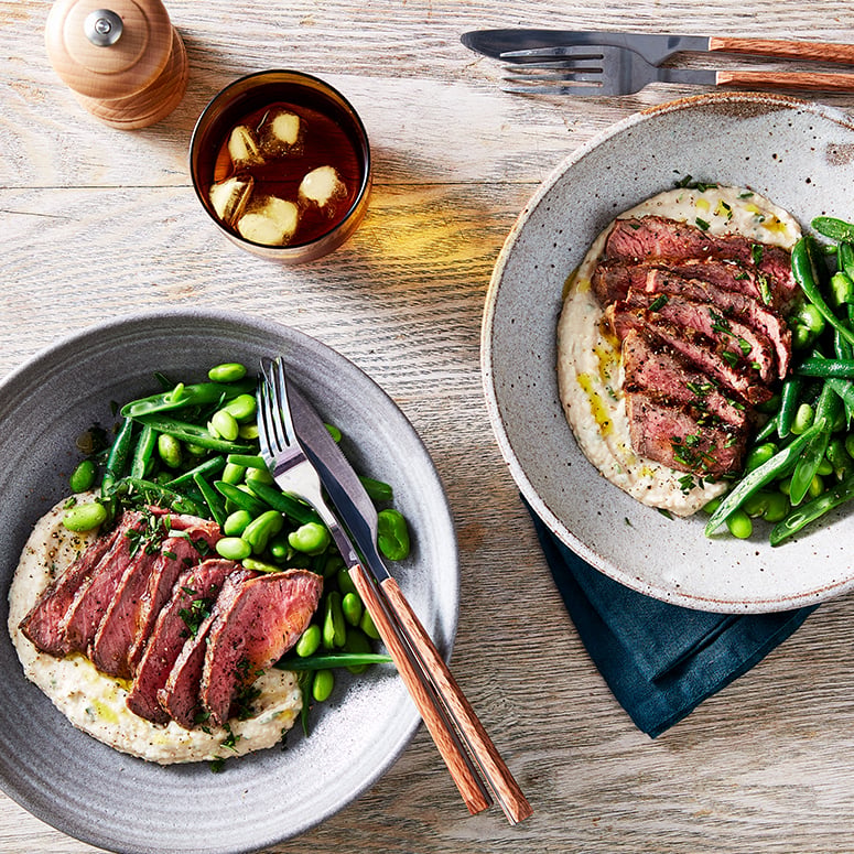 Rib Fillet with White Bean Puree
