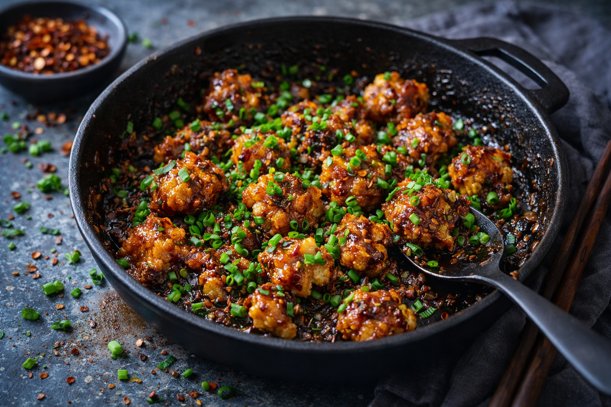 Gobhi Manchurian with dry gravy