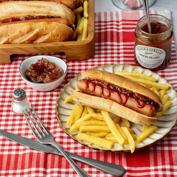 Image of Enjoy with fries or a salad.