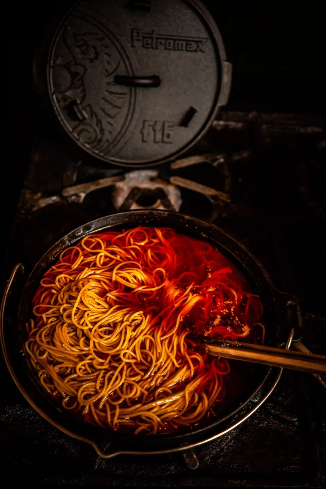 Image of Bar-B-Q Spaghetti – Dutch Oven Version