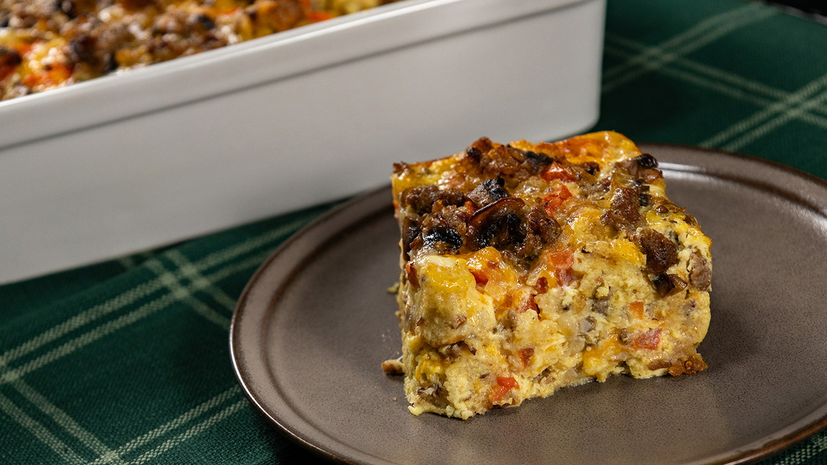 Savory and Cheesy Blarney Breakfast Bake
