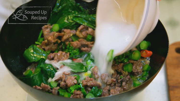 Image of Quickly mix 1 tsp of cornstarch with 1/4 cup of...