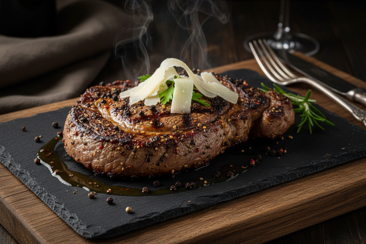 Peppercorn Parmesan Grilled Ribeye