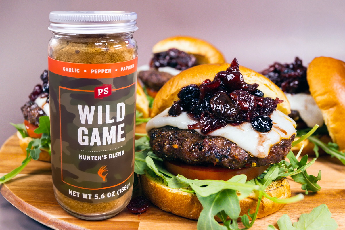 Venison Burger with Cherry Chutney