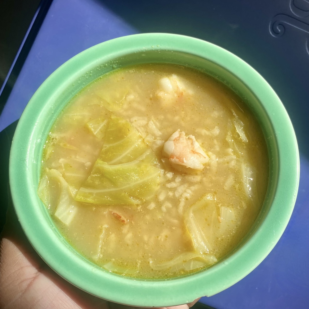Shrimp and Cabbage Asopao For One