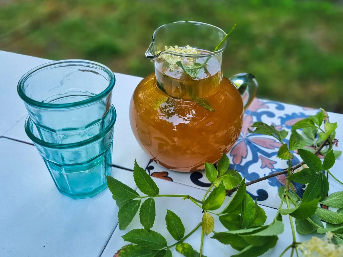 Zomerse iced tea met kaneel en munt