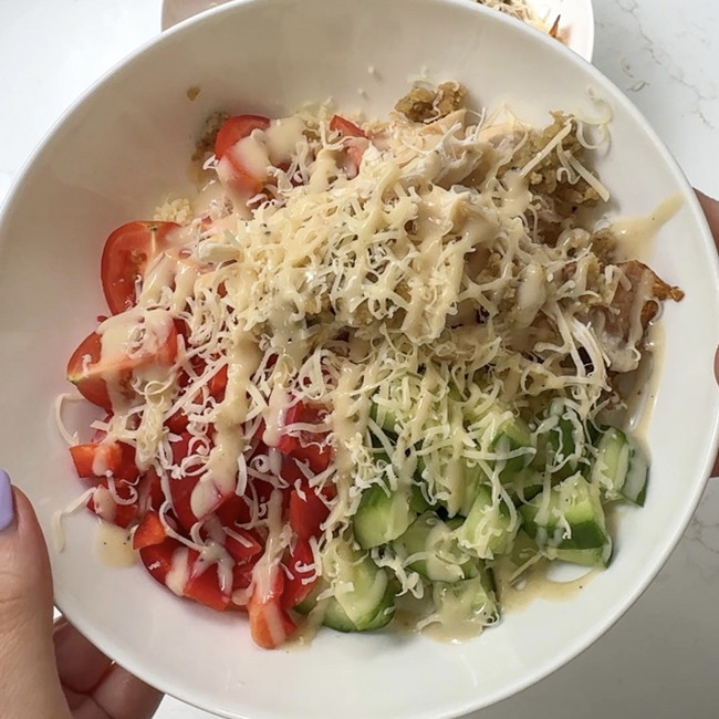 5 minute BBQ Chicken Cous Cous Salad Recipe