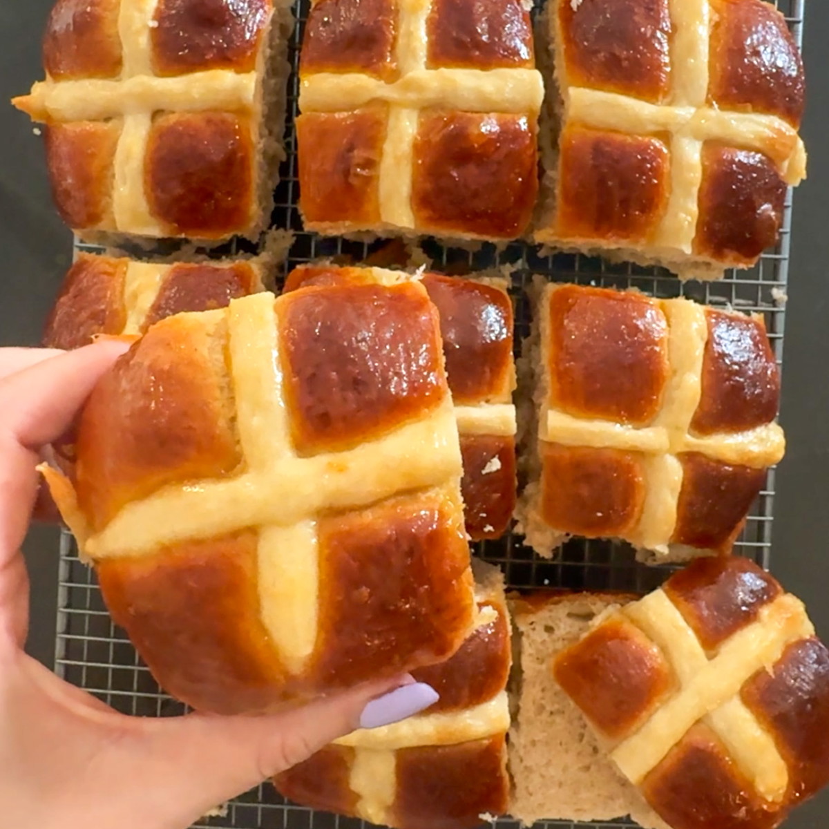 Fruitless Hot Cross Buns Recipe