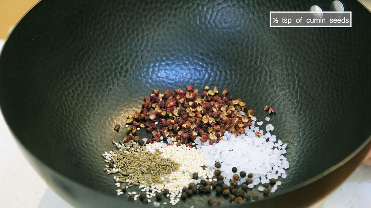 Image of To make the Jiaoyan seasoning, a the sea salt, Sichuan...