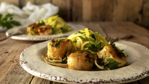 Image of Pan Seared Scallops with Lemon Garlic Butter