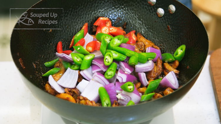 Image of Last, toss in the diced onion, Thai bird’s eye chilies,...