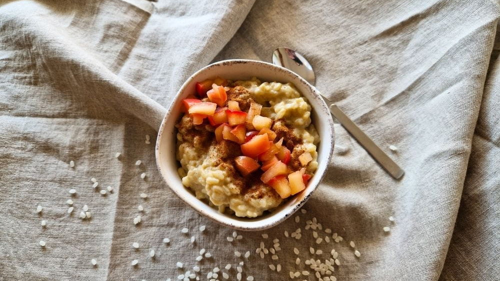 Image of Protein Milchreis mit Apfelkompott