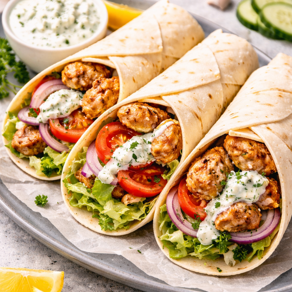 Tzatziki Chicken Wraps