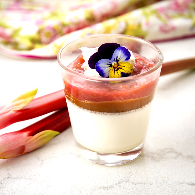 Image of Sunday Night<sup>®</sup> Rhubarb Caramel Panna Cotta