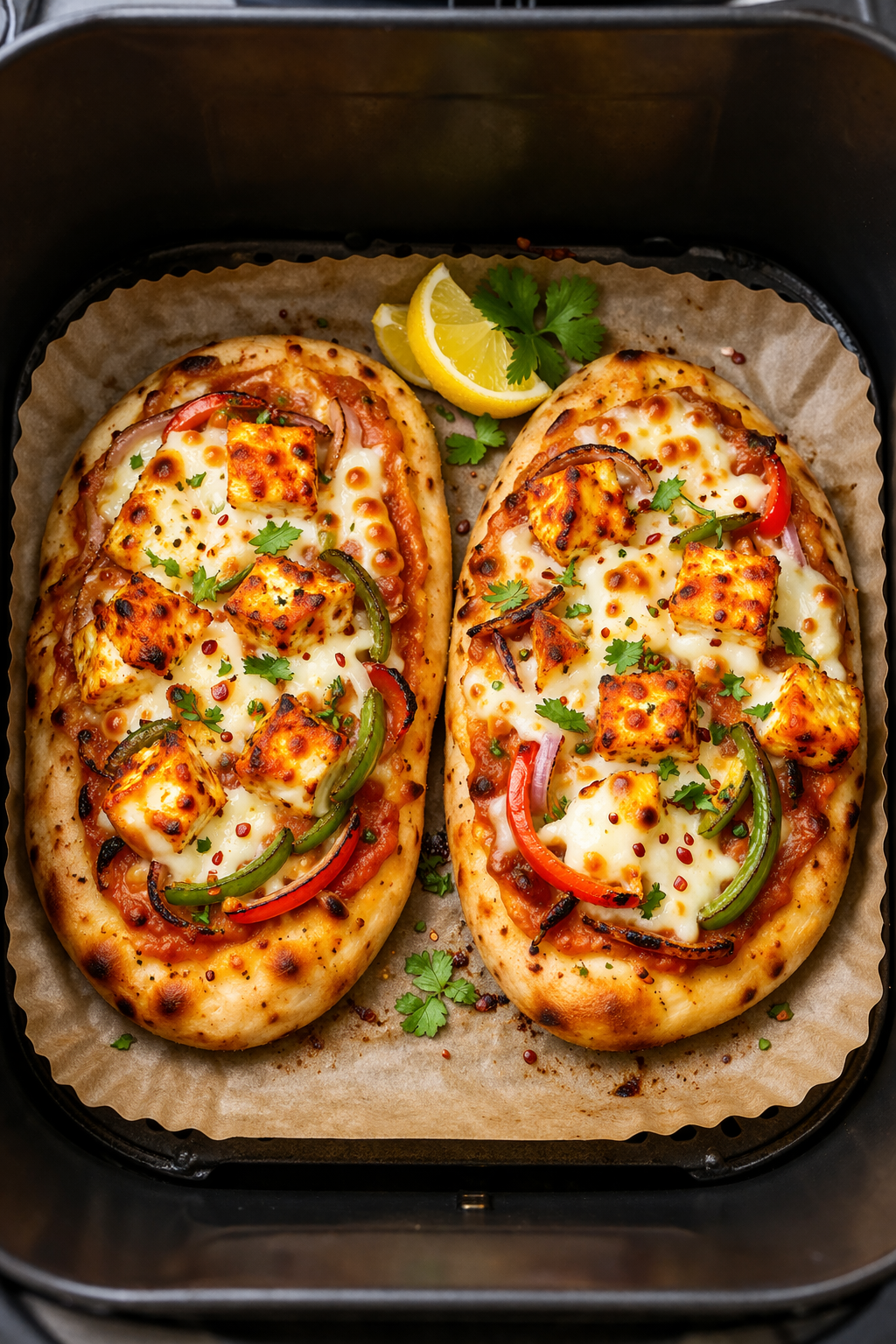Tandoori naan pizza