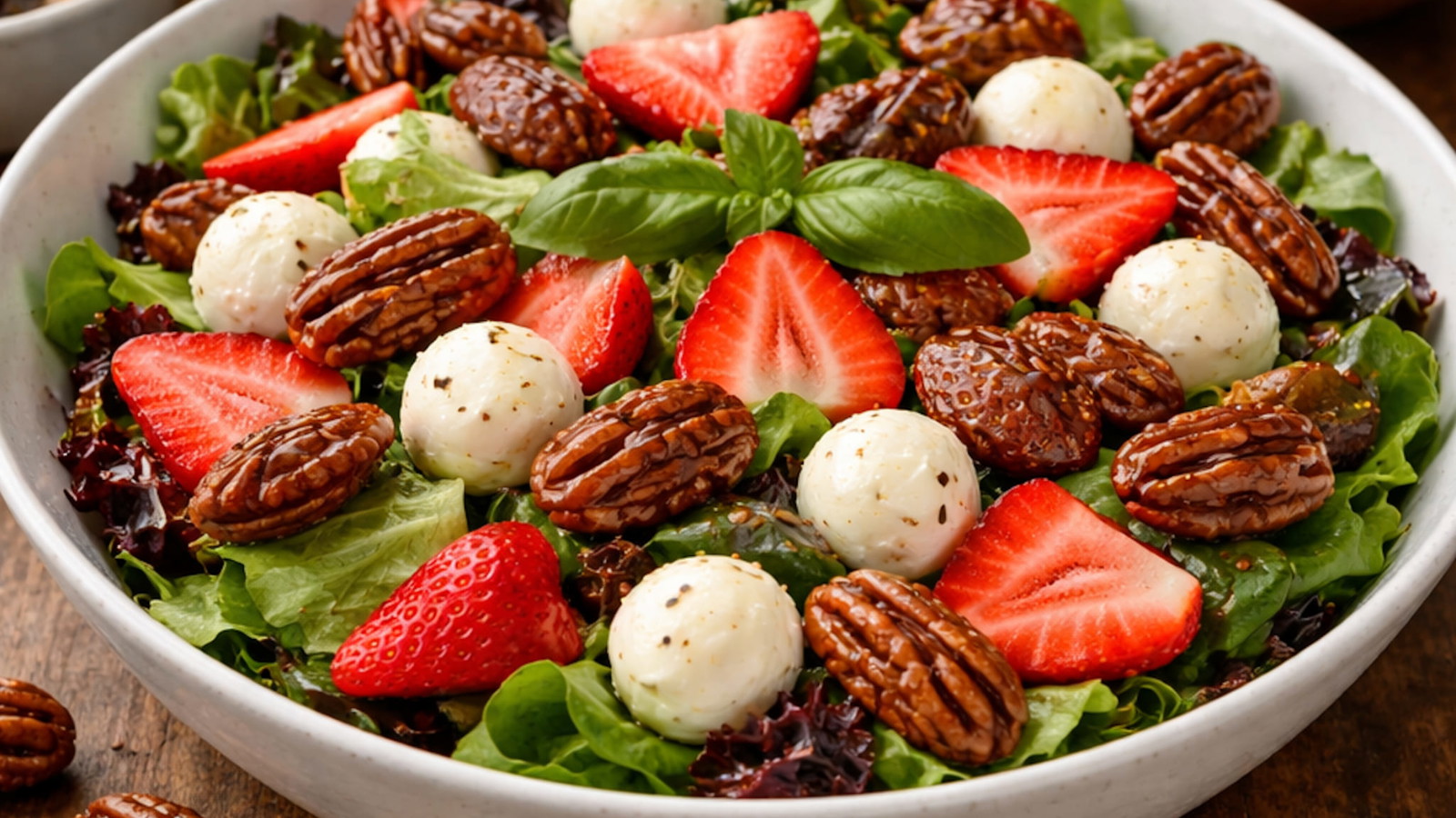 Spring Basil & Strawberry Kiwi Salad