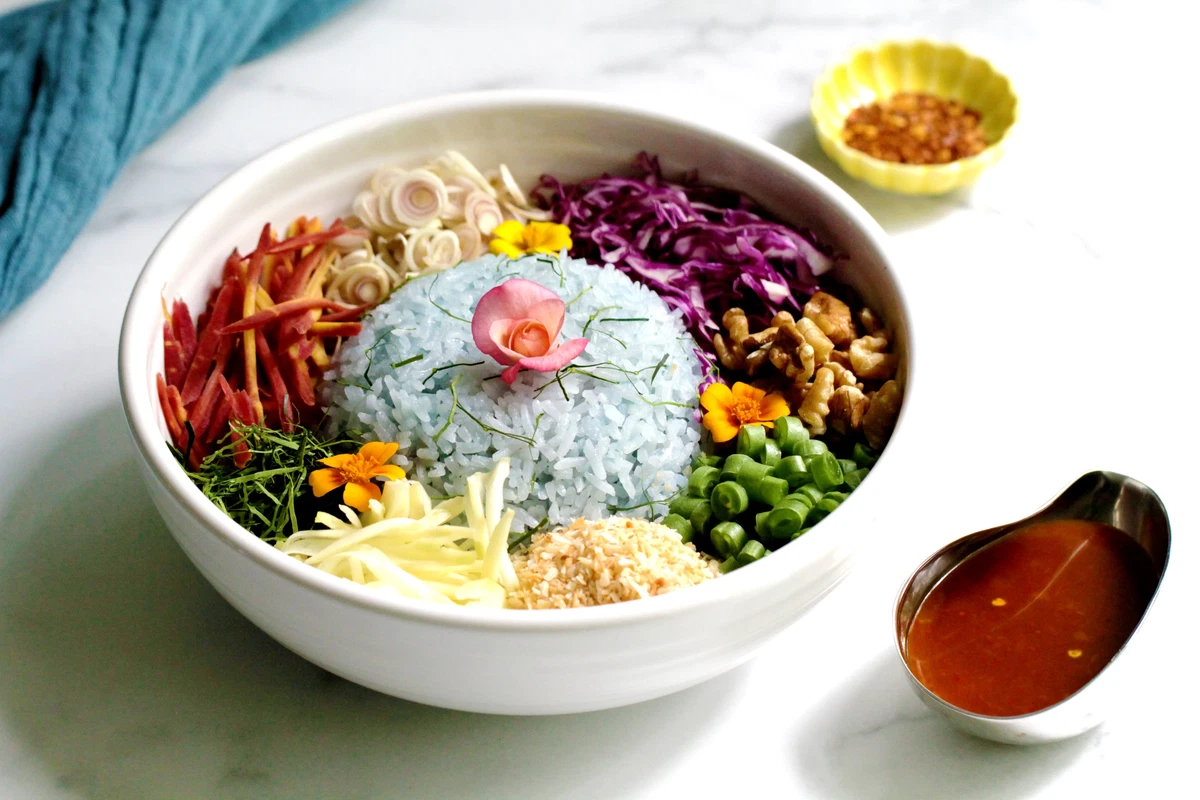 Southern Thai-inspired rice salad with pad Thai sauce