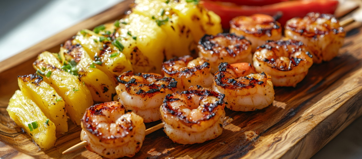 Citrus Pepper Grilled Shrimp Kabobs