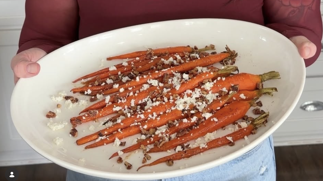 Image of Roasted Carrots with Candied Pecans and Goat Cheese