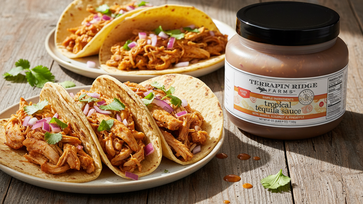 Image of Tropical Tequila Shredded Chicken Tacos