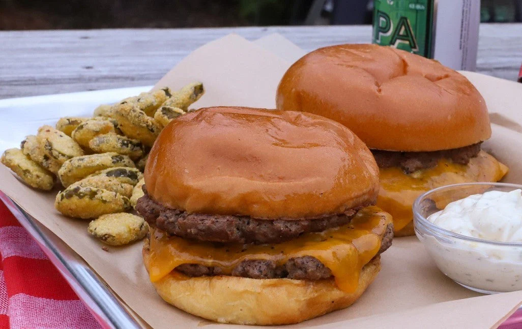 Fried Pickle and Smash Burger