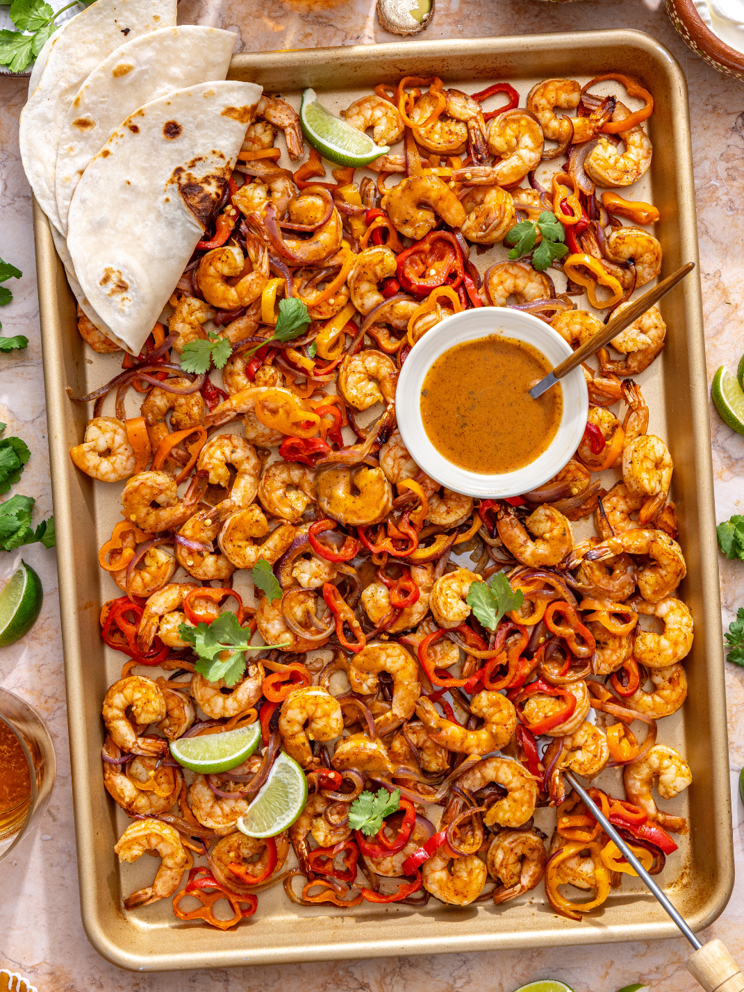 Sheet Pan Chili Lime Shrimp Fajitas