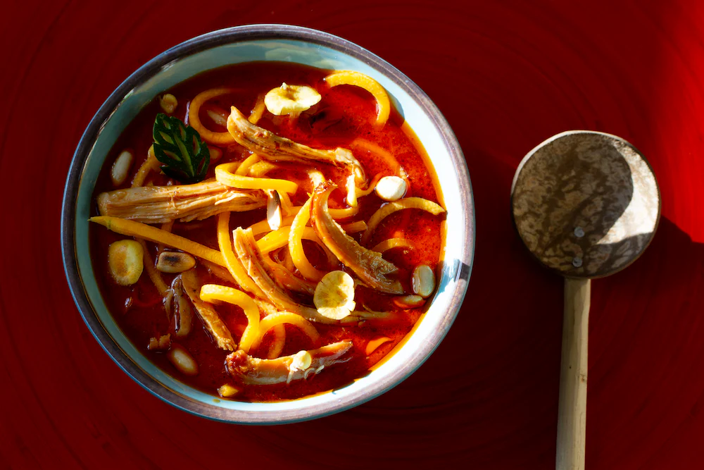 Thai Massaman Curry Butternut Squash Noodles with Leftover Turkey