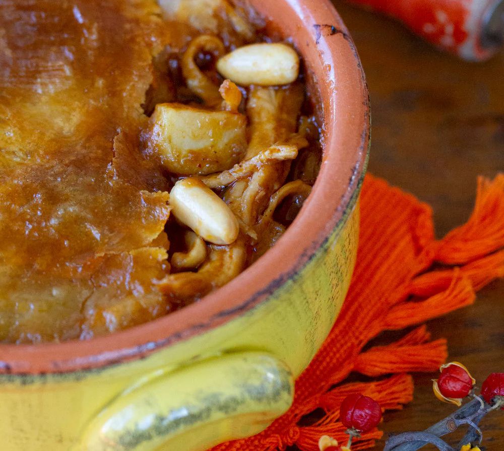 Turkey Pot Pie with Thai Massaman Curry Sauce