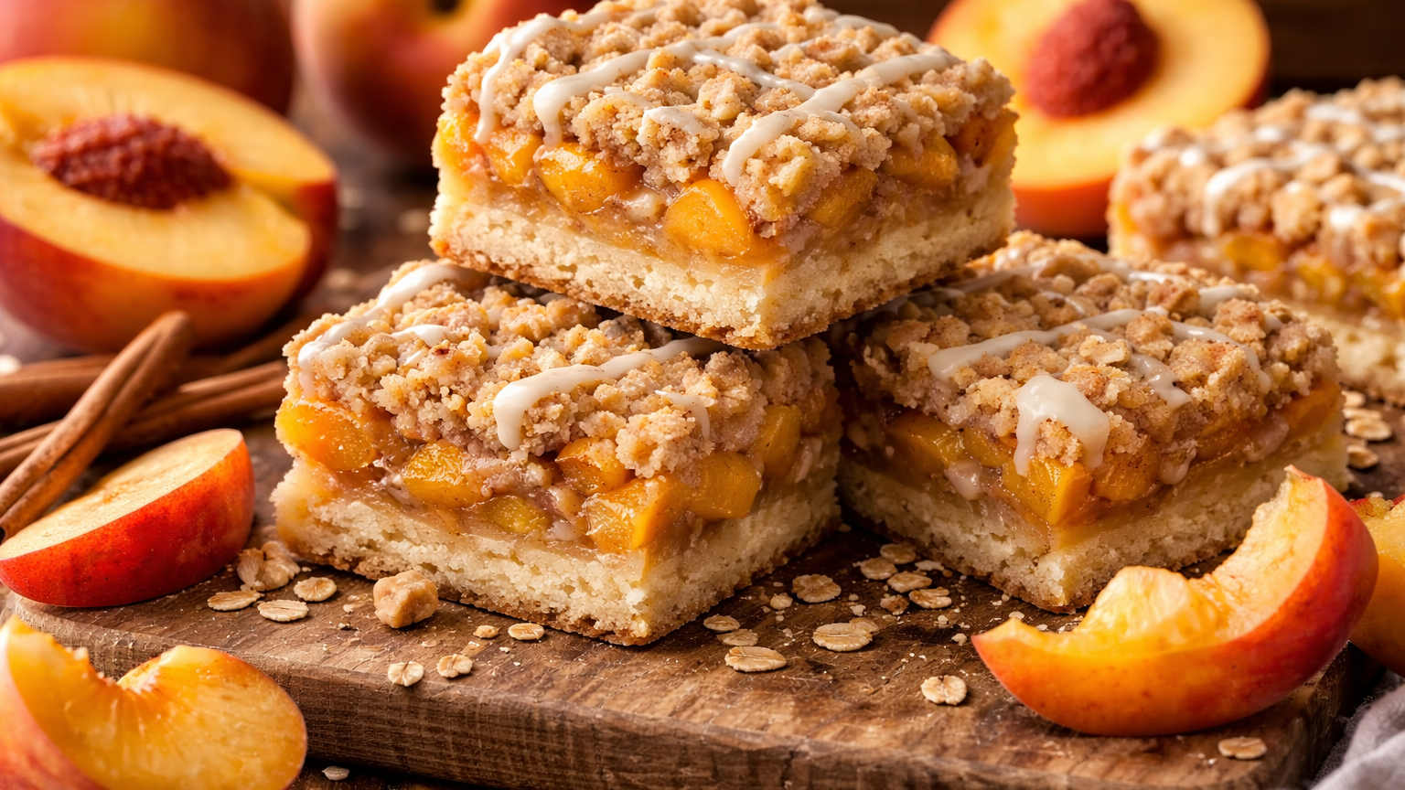 Peach Cobbler Bars