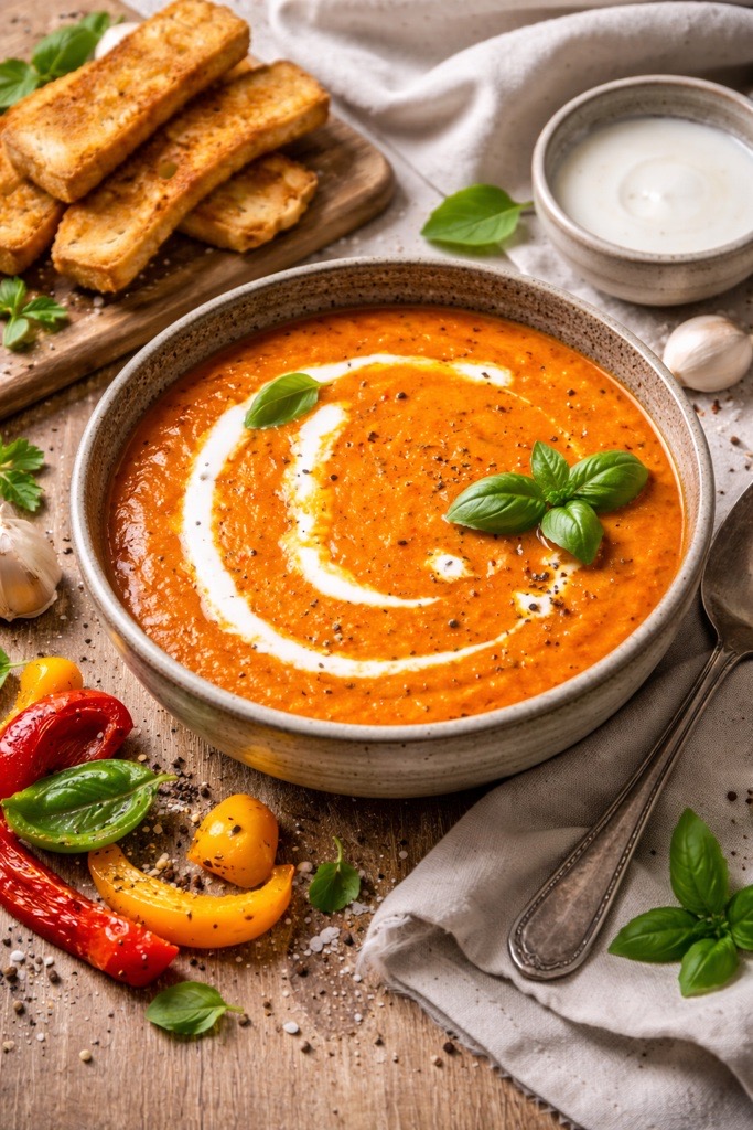 Creamy Red Coconut Soup