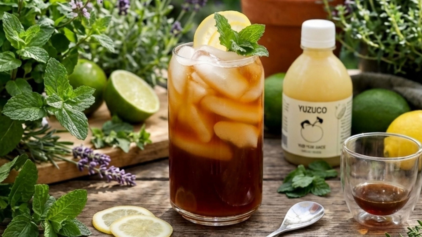 Image of Wabi Coffee Recipes: Yuzu Espresso Tonic