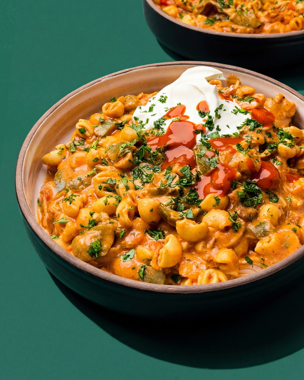 Slow Cooker Chicken Enchilada Pasta