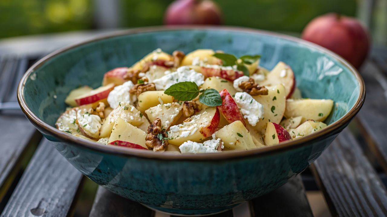 Image of Kartoffelsalat mit Essbaren Blüten