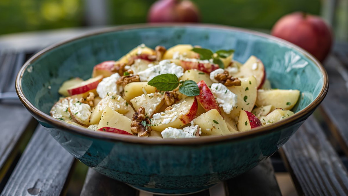 Kartoffelsalat mit Essbaren Blüten