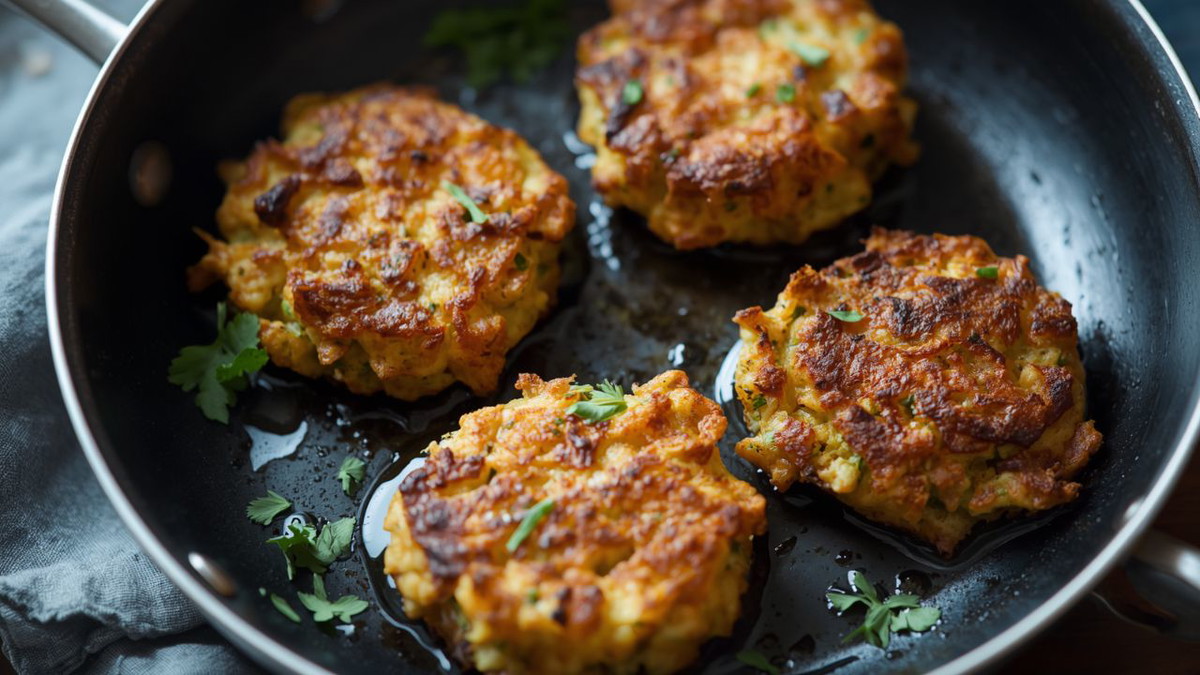 Zucchini-Puffer mit geräuchertem Pfeffer