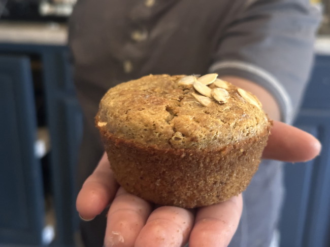 Soaked Flour Jumbo Carrot Cake Muffins with Maple Cream Cheese Filling